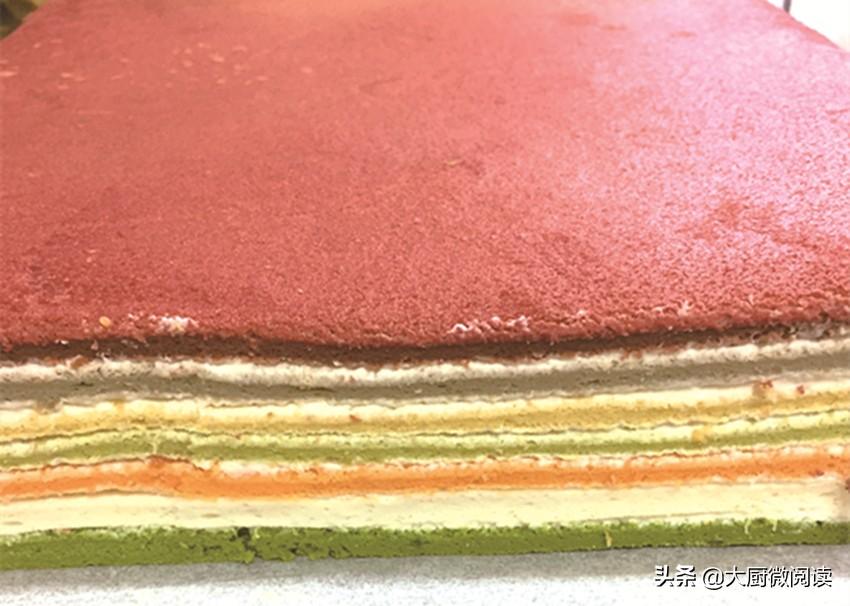 制作彩虹蛋糕方法（教你做颜值超高的彩虹蛋糕，一口吃掉7种颜色，少女心爆棚）