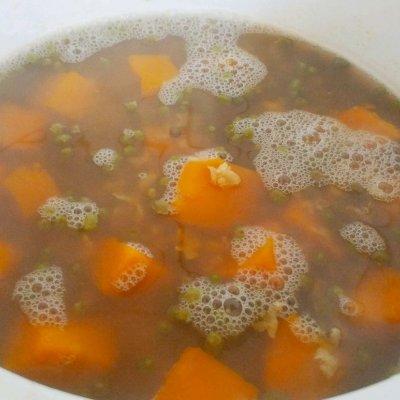 绿豆快速"开花"大法！清热解暑的绿豆南瓜汤的正确做法