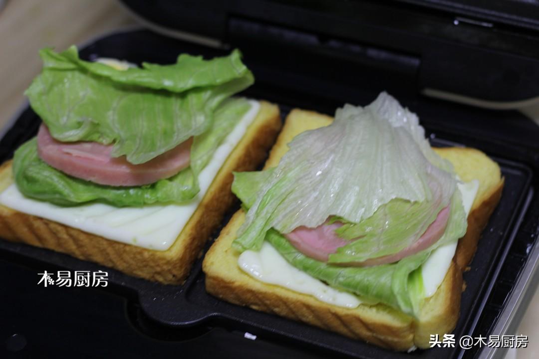 三明治的做法，做法简单营养不单调，肉蛋奶蔬菜都不缺