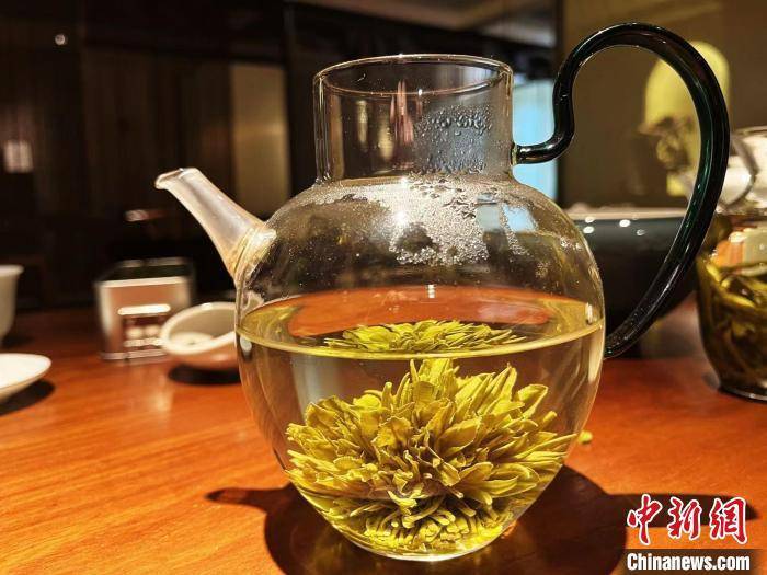 “织叶为茶，遇水成花” 安徽黄山创意茶“绿牡丹”复苏